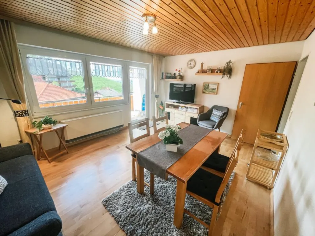 Großes Wohnzimmer mit Balkon im Haus Nadja